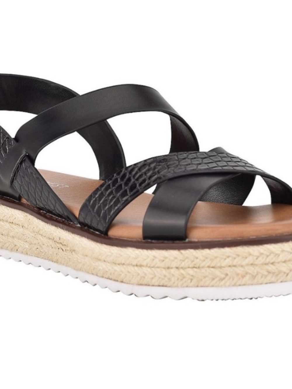 Nine West Black Espadrille Platform Sandals